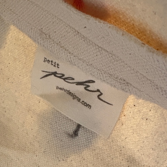 Petit Pehr Cotton Canvas Basket with Colorful Pom Poms - Picture 2 of 4